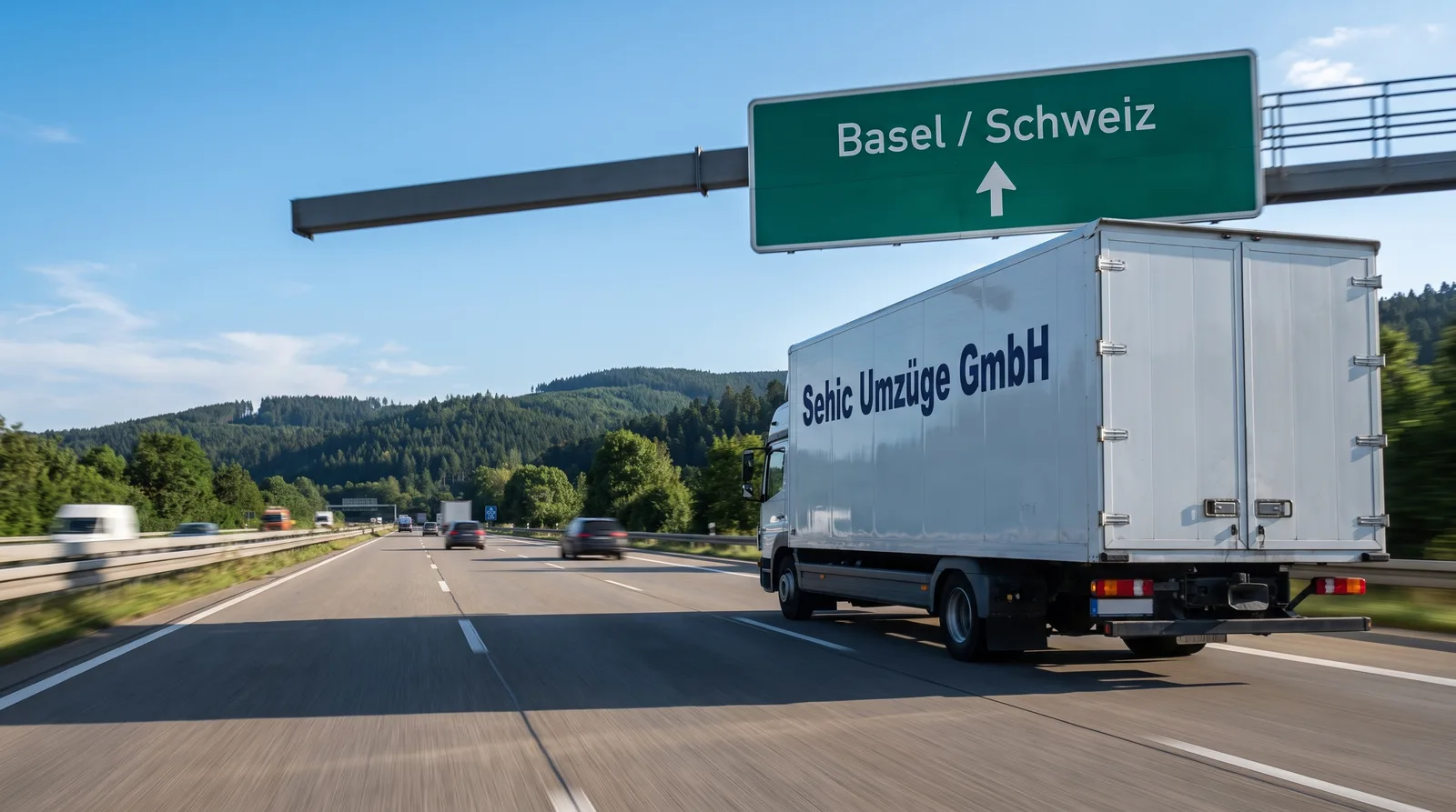 Fahrt Richtung Schweizer Grenze